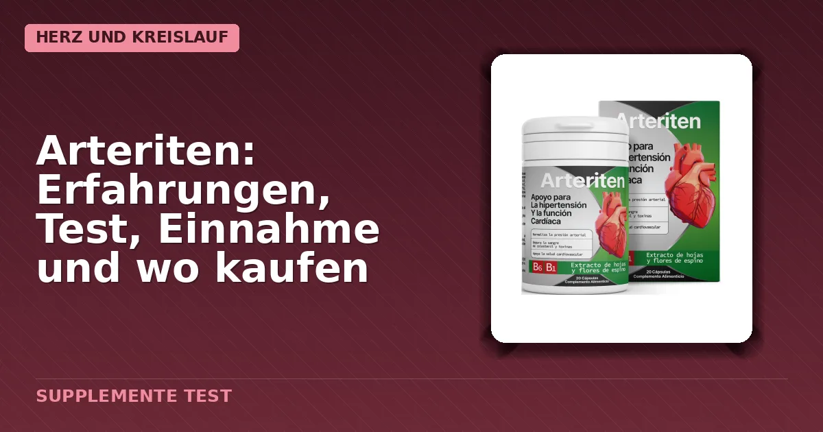 Packung von Arteriten Nahrungsergänzungsmittel