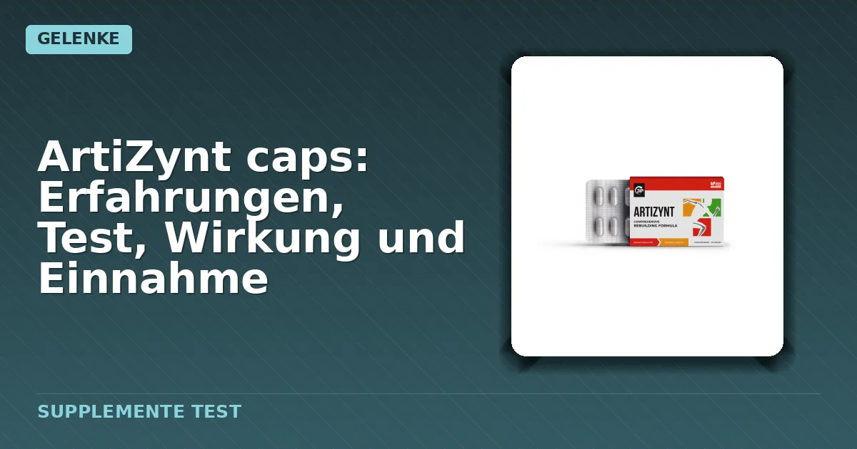 Packung der Nahrungsergänzung ArtiZynt capsules