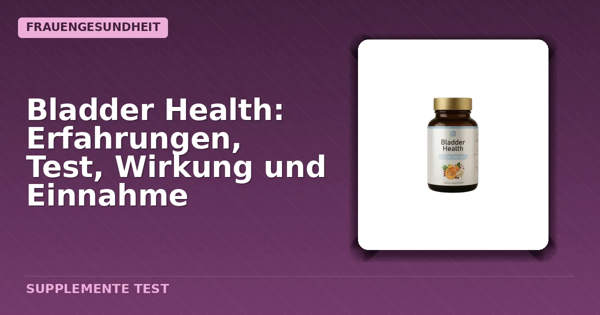 Produktverpackung Bladder Health Kapseln