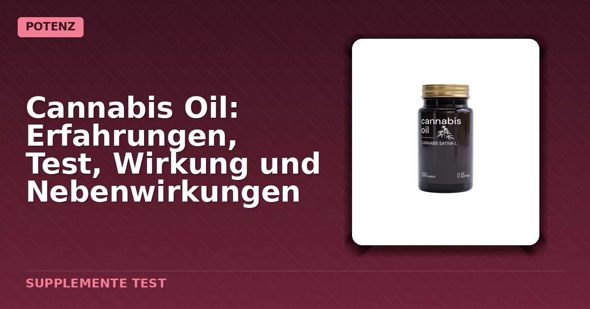 Cannabis Oil Produktverpackung für Prostatitis-Behandlung