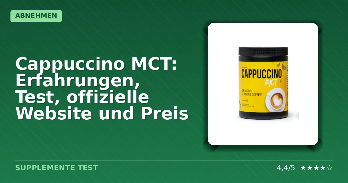 Packung des Nahrungsergänzungsmittels Cappuccino MCT