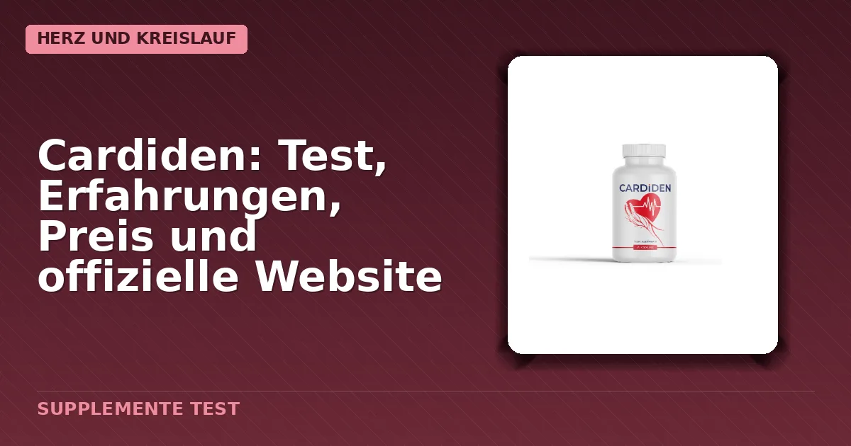 Verpackung des Nahrungsergänzungsmittels Cardiden gegen Bluthochdruck