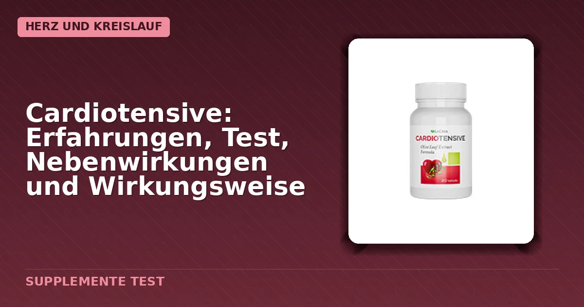 Packung von Cardiotensive Nahrungsergänzungsmittel