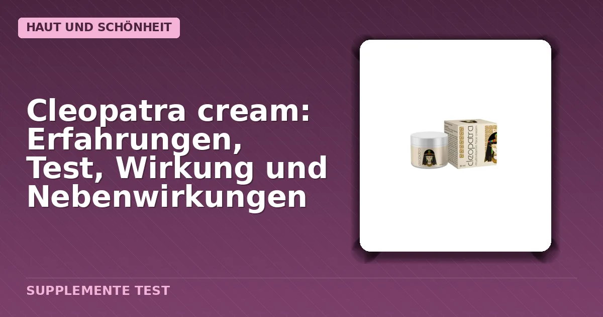 Packung von Cleopatra Cream in Tubenformat