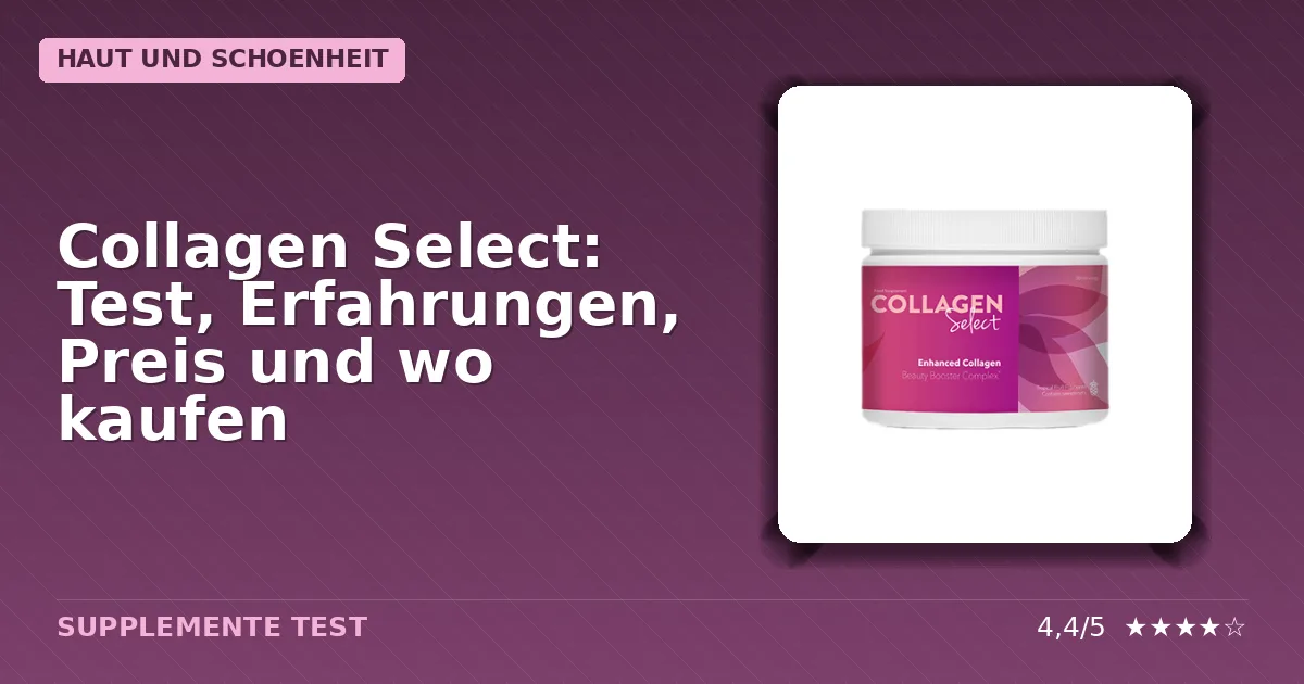Packshot von Collagen Select Nahrungsergänzungsmittel