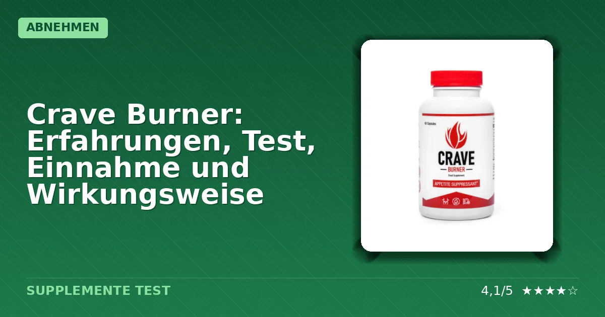 Packung des Nahrungssupplements Crave Burner