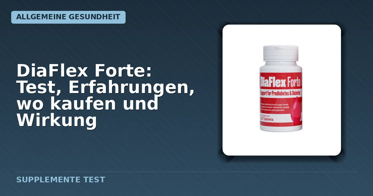 Packung des Nahrungsergänzungsmittels DiaFlex Forte in Kapselform