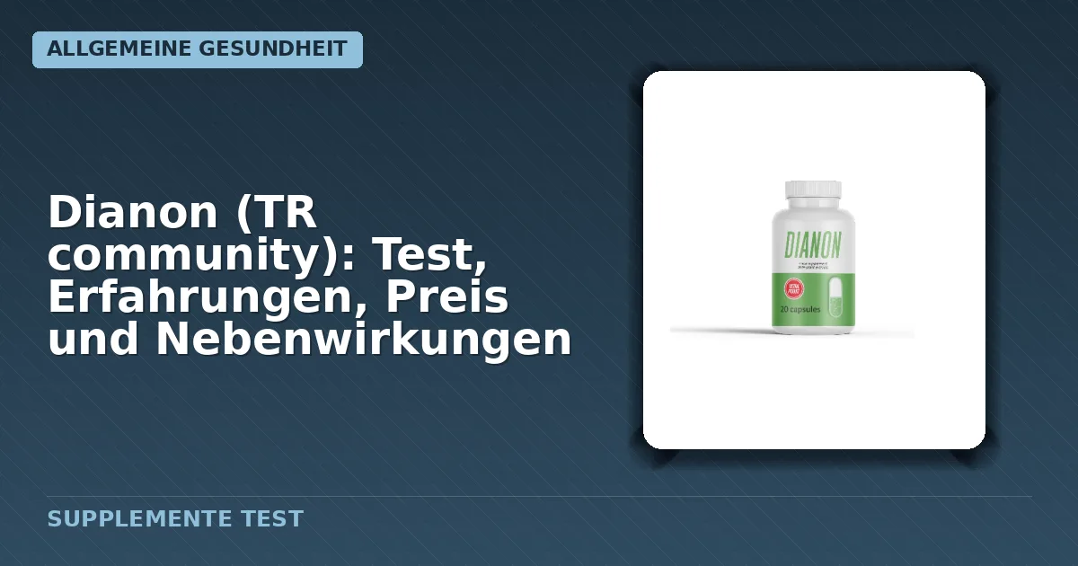 Packung mit Dianon Tabletten als Nahrungsergänzungsmittel