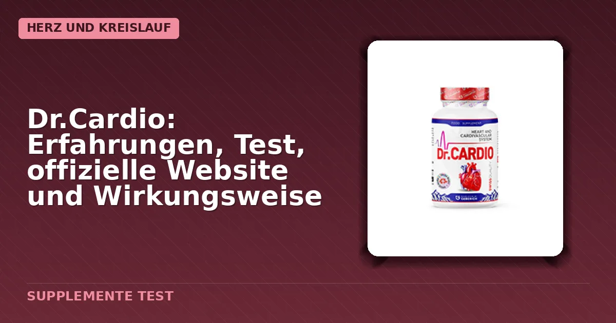 Verpackung von Dr.Cardio Nahrungsergänzungsmittel