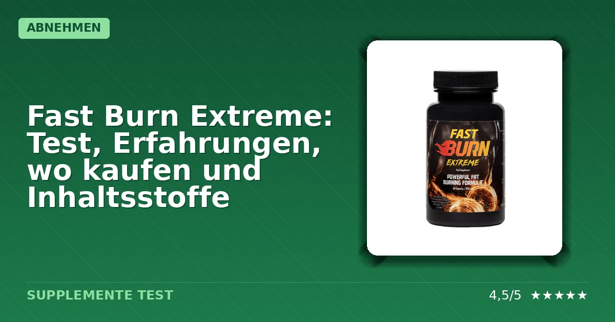 Packung des Fatburner Nahrungsergänzungsmittels Fast Burn Extreme