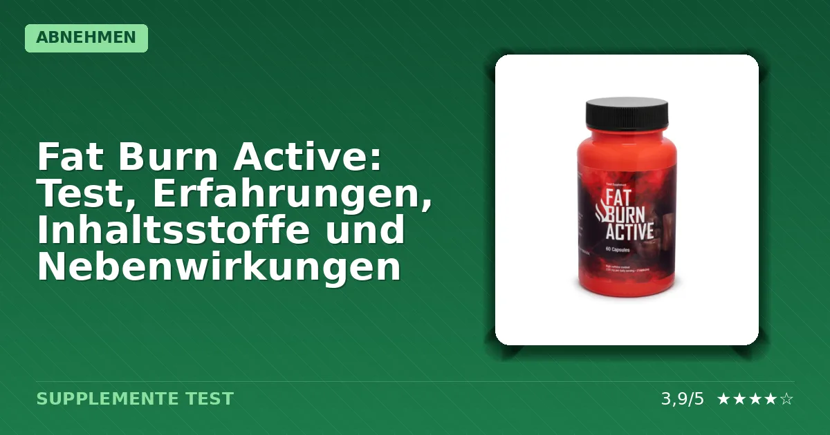 Packshot der Verpackung von Fat Burn Active Kapseln