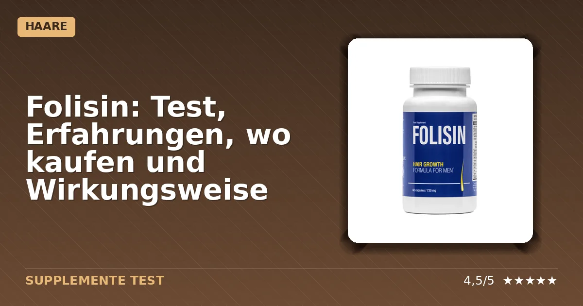 Packung des Nahrungsergänzungsmittels Folisin gegen Haarausfall