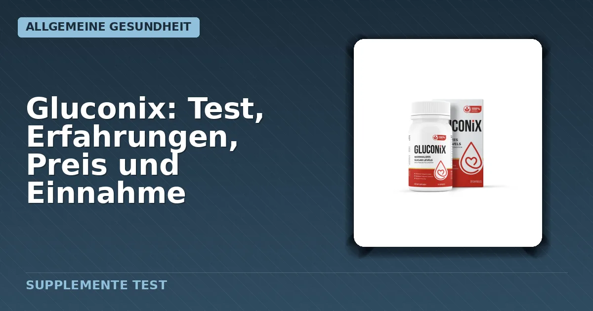 Packung von Gluconix Kapseln für Typ-2-Diabetes