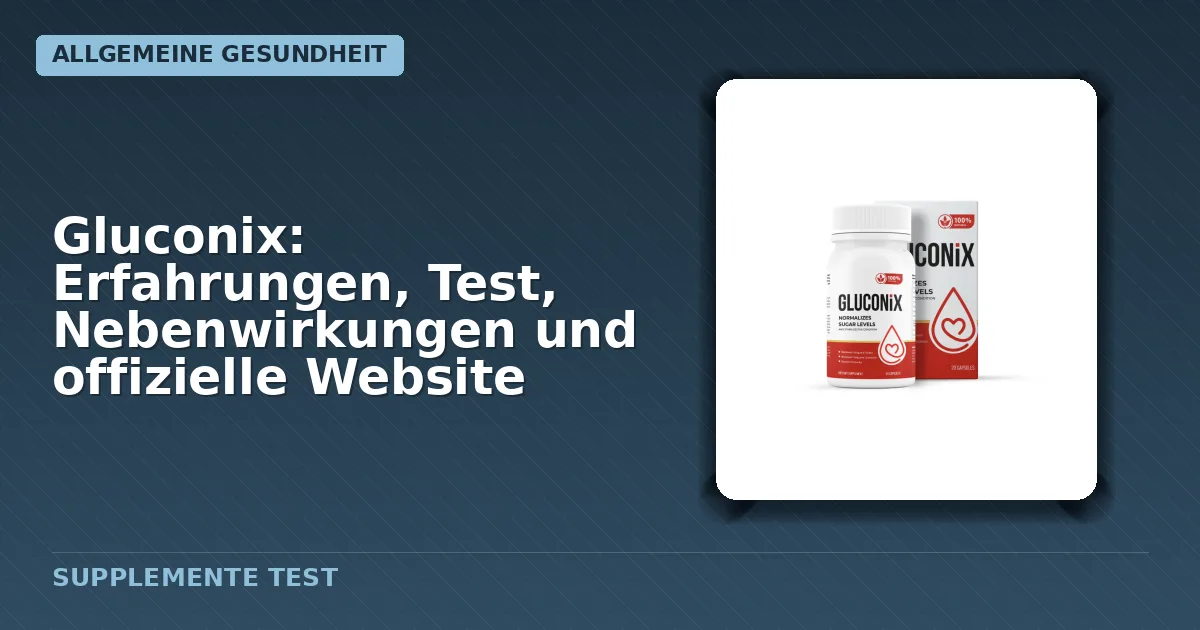 Packung des Nahrungsergänzungsmittels Gluconix in Kapselform