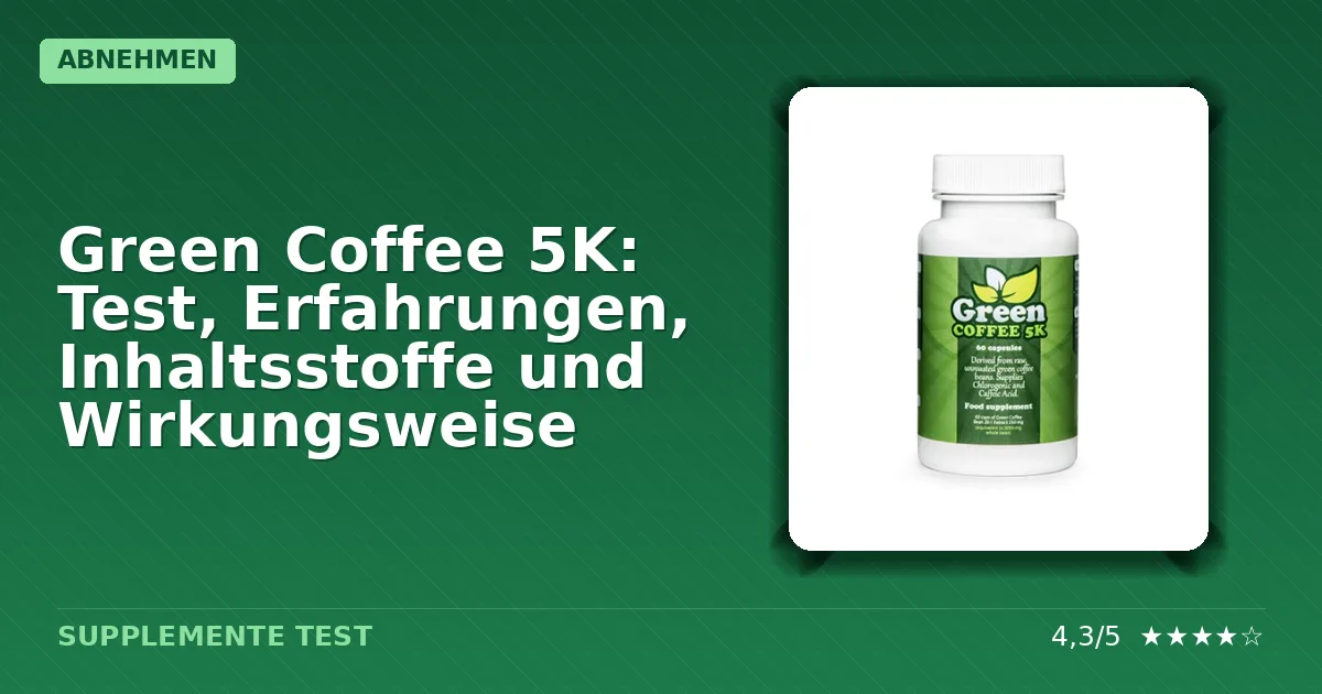 Packshot von Green Coffee 5K Tablettenpackung