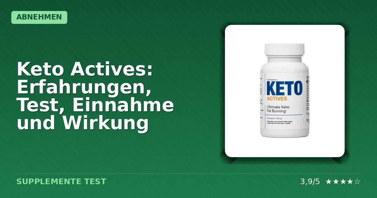 Produktverpackung von Keto Actives Kapseln