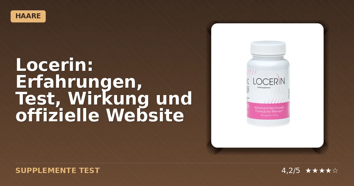 Packshot von Locerin Nahrungsergänzungsmitteln gegen Haarausfall