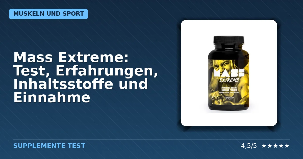 Packung von Mass Extreme Muskelaufbau Supplement