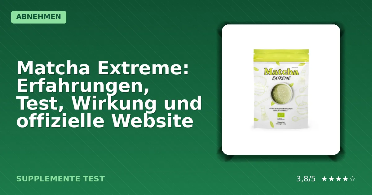 Packshot von Matcha Extreme Pulver in Verpackung