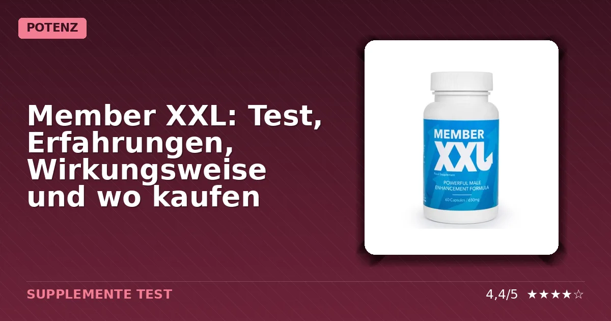 Packshot von Member XXL Potenzmittel Verpackung