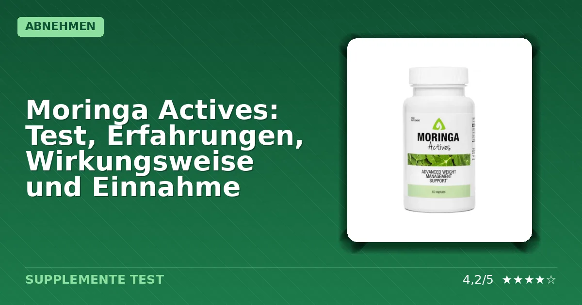 Packshot von Moringa Actives Kapseln