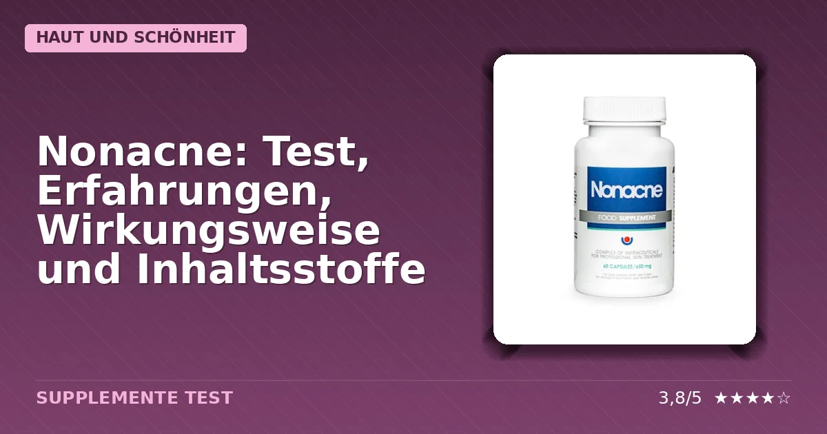 Packshot des Nahrungsergänzungsmittels Nonacne