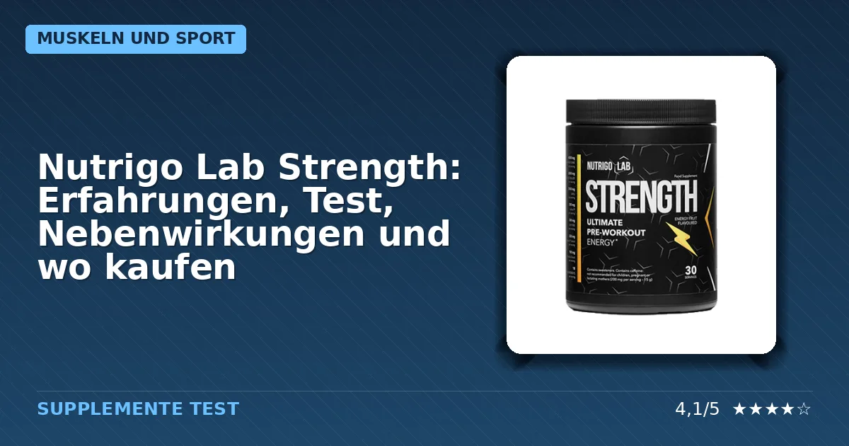 Packshot von Nutrigo Lab Strength Pre-Workout Supplement