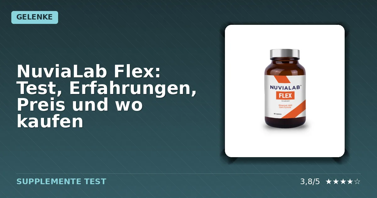 Packshot von NuviaLab Flex Nahrungsergänzungsmittel zur Unterstützung der Gelenke