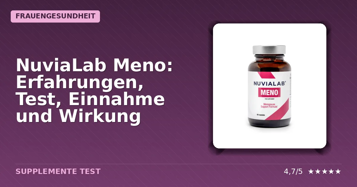 Packshot von NuviaLab Meno Nahrungsergänzungsmittel