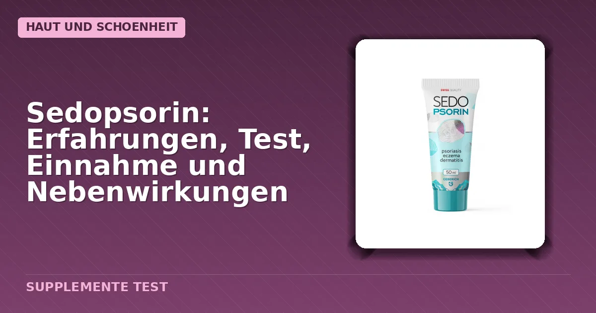Sedopsorin Creme Verpackung für Psoriasis