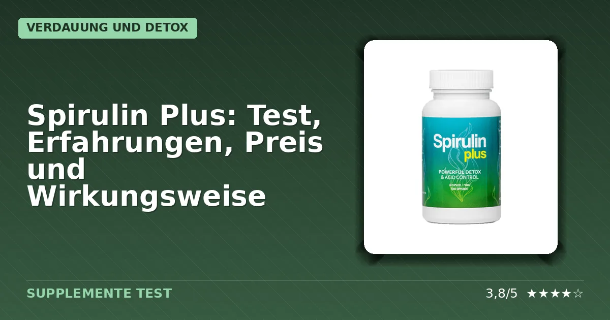 Verpackung von Spirulin Plus Nahrungsergänzungsmittel