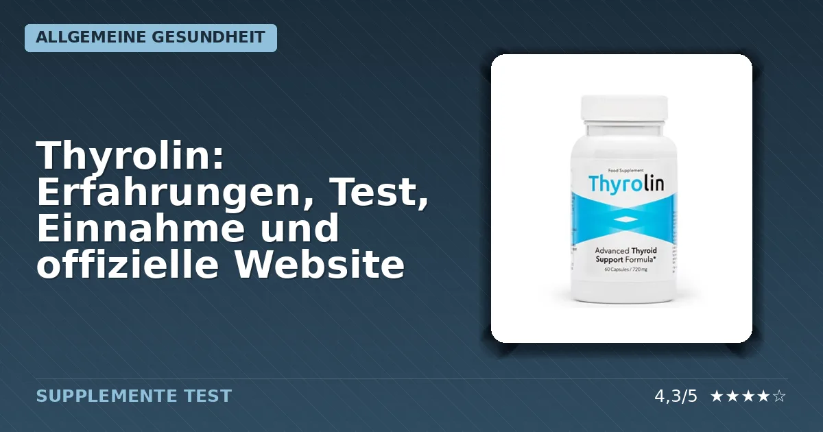 Packshot von Thyrolin Nahrungsergänzungsmittel Verpackung