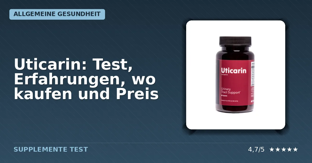 Packshot des Nahrungsergänzungsmittels Uticarin mit Verpackung